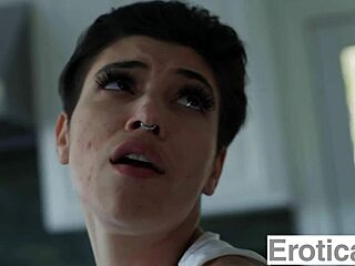 Brooklyn Gray and her partner engage in steamy kitchen sex