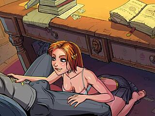 Innocent witches Ginny Weasley messy blowjob on desk 😜