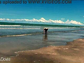 my wife flashes boobs while playing nude football on the beach