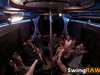 Bodybuilder Brunette at Playboy Mansion Sex Show