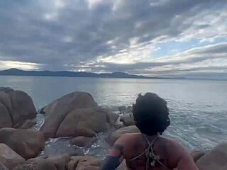 Outdoor Shibari with petite breasts