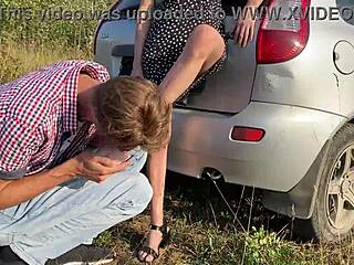 foot fetish fun in nature with sexy teen legs.