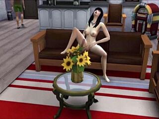 Watch Ravensnake Juice Lick and Dive into Muff at Bar!