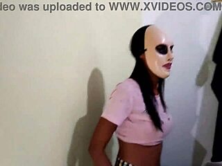 Hot Brunette Student In Halloween Costume