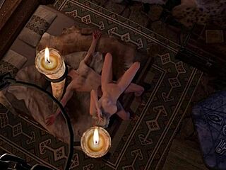 Slender blonde simulates sexual act in 3D animated parody