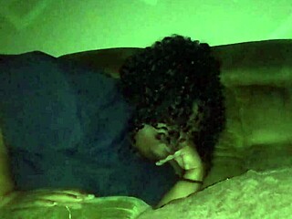 Sloppy Deepthroat on Daddy's Cock in Homemade Scene