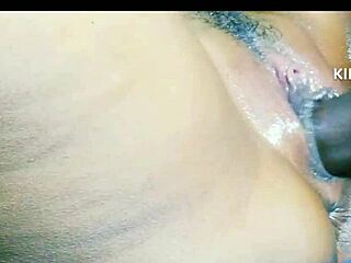 slow motion penetration of pussy with cock, riding to creampie