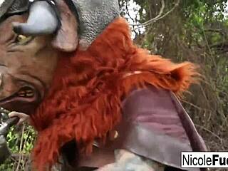 Nicole Aniston Milks Minotaur's Balls Hard