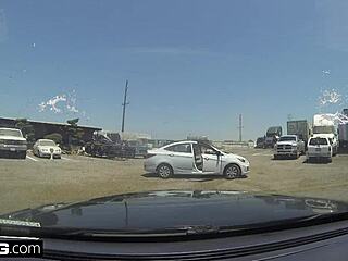 Latina Bad Girl Caught Sucking Cop's Dick Publicly