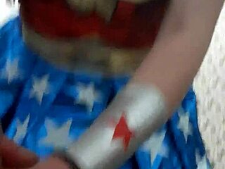 Cosplay Hot Young 18+ Redhead Sucking Cock with Natural Tits in Costumes and Blowjob Action