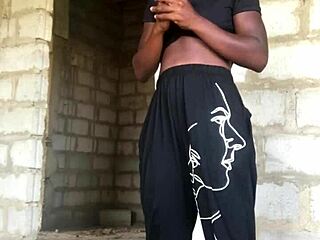 Crazy bitch performs strip tease with dirty talk. Trousers come down revealing nice gstring!