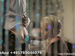 Deutsche Blonde bläst geil ab, so skilled und heiß beim Blowjob