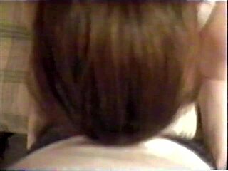 Busty Brunette in Sexy White Lingerie Sucks Cock and Gets Pearl Necklace