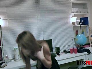 Beer pong turns into wild fucking and cowgirl riding.