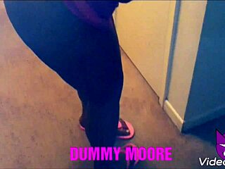 Naked Dummy Moore screams with big black cock!