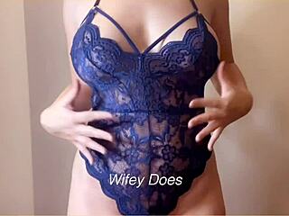 Hot lingerie show from amazing wife