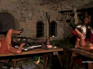 Linda Leggins: Lily Cross and Janet Joy Banged Hard in Castle Stables