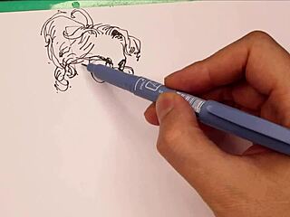 Porn Artist Sketches Sexy Girls at Work Fast