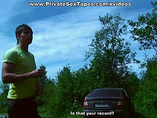 Hot amateur girl stretched drilled car boot