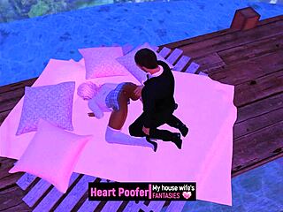 A warm moment unfolds in the cold weather