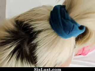 Stepbro tastes stepsister pussy