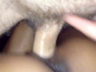 i'm watching this sexy redbone gettin' a hard cock in her pussy