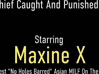 Oriental Femdom Maxinex Ties Up Thief For Sucking Tits Blowjob Doggystyle