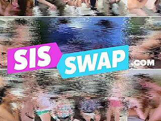 Тийнейджърка съблазнява татко с голям задник, докато мащехата се къпе