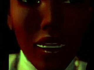 Demon seduces slutty nuns in church cartoon scene