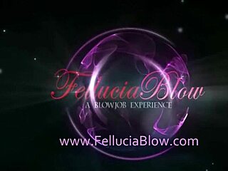 Artistic blonde gives a sensual blowjob in a fantasy setting