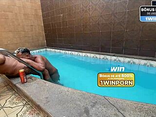 the teen milf meets her lover on the stairs for some oral and fucking action