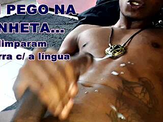 felt so good cumming in my solo handjob, he licked it clean after