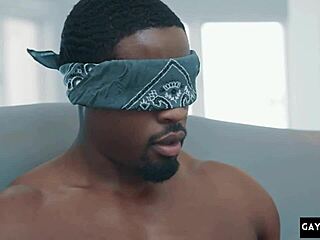 Muscular black man enjoys interracial gay anal sex