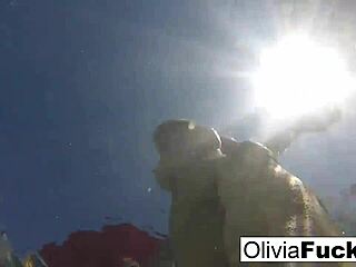 Olivia Enjoys Naughty Summer Fun by the Pool.