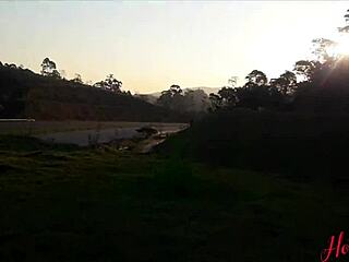 Fat blonde milf slut boldly sucks and fucks in public outdoor with big ass