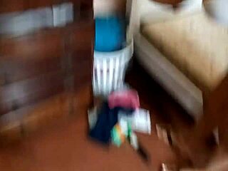 Sarah Rosa cleans 2nd dorm in homemade Latina series part 4