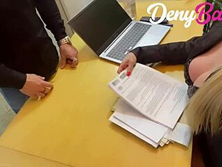 Blonde Secretary Gives Ass to Boss Hard!