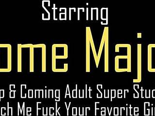 Makayla Cox gives a deep throat blowjob and cunnilingus to Rome Majors' large penis
