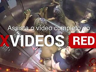 Скрытая камера ловит Садо и Арлекину в лифте