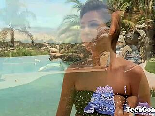 Teengonzo short hair babe gets pussy hammered.