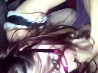 Homemade sloppy blowjob with russian amateurs leads to cumshot explosion