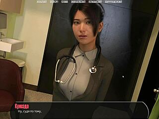 Petite and big tits girls in hot doctor's office sex game