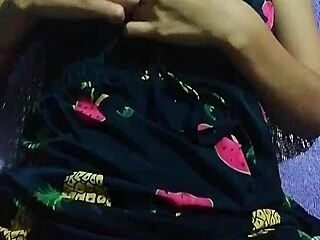 teen gives oral and handjob in hammock