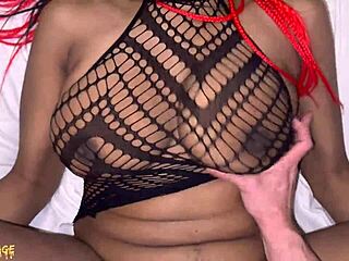 black milf enjoys blowjob and creampie with white king