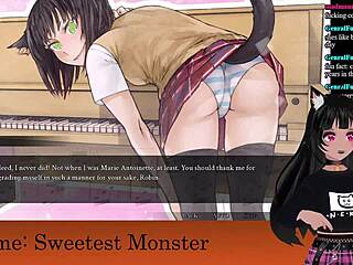 Vtuber Lewdneko Plays Sweetest Monster in Wild Halloween Game Part 2
