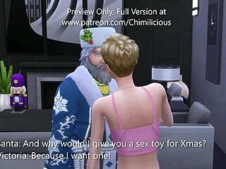 Oh, Santa is fucking that naughty girl so hard!