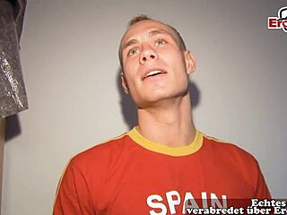 German Couple Casting: Shy Neighbor Girl Meets New Friend