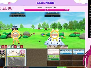 Vtuber lewdneko plays evenicle part 2 with moaning and creampie