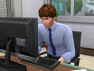 office parody time, wanna see the boss flash porn to everyone?