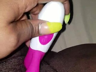 Wet Hairy Pussy Play with Vibrator Up Close